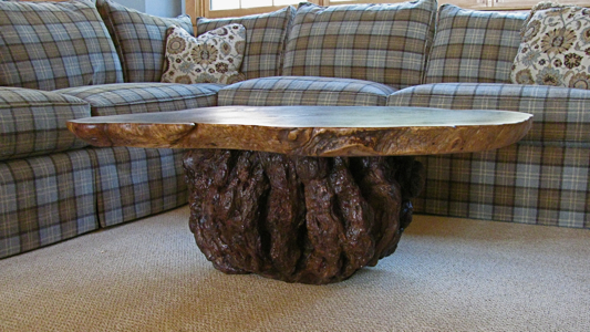 rustic table-rustic coffee table-burl table
